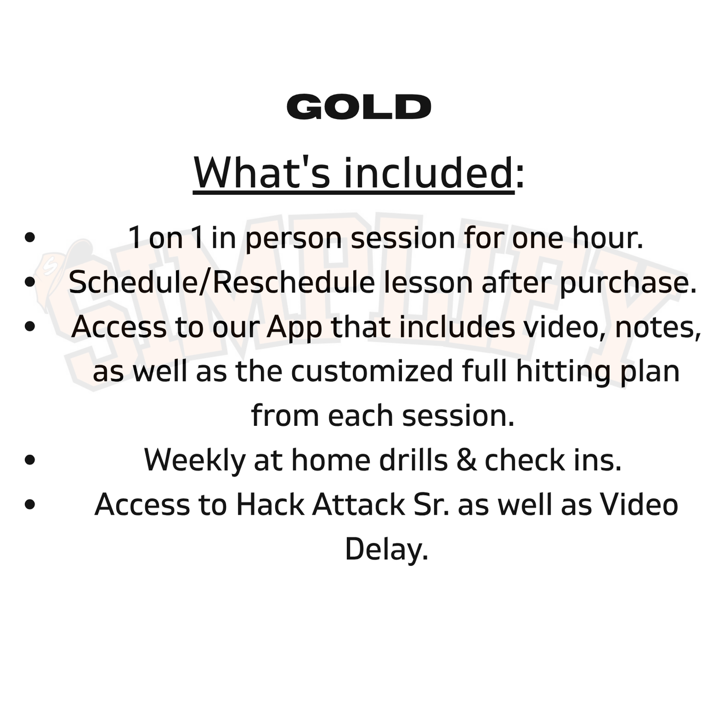 Gold - 4 Lesson Package (1 hr)